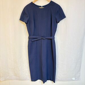 Vince Camuto Classic Navy Midi Dress